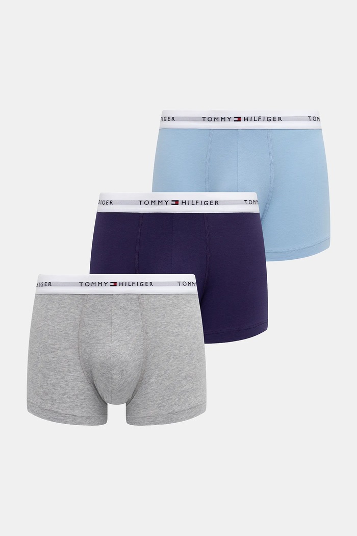 Boxerky Tommy Hilfiger 3-pack bavlna šedá UM0UM02761.