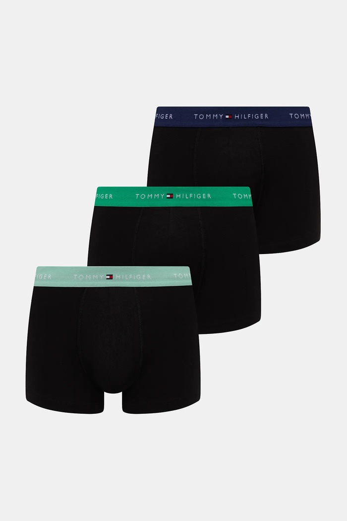 Boxerky Tommy Hilfiger 3-pak pletenina zelená UM0UM02763.