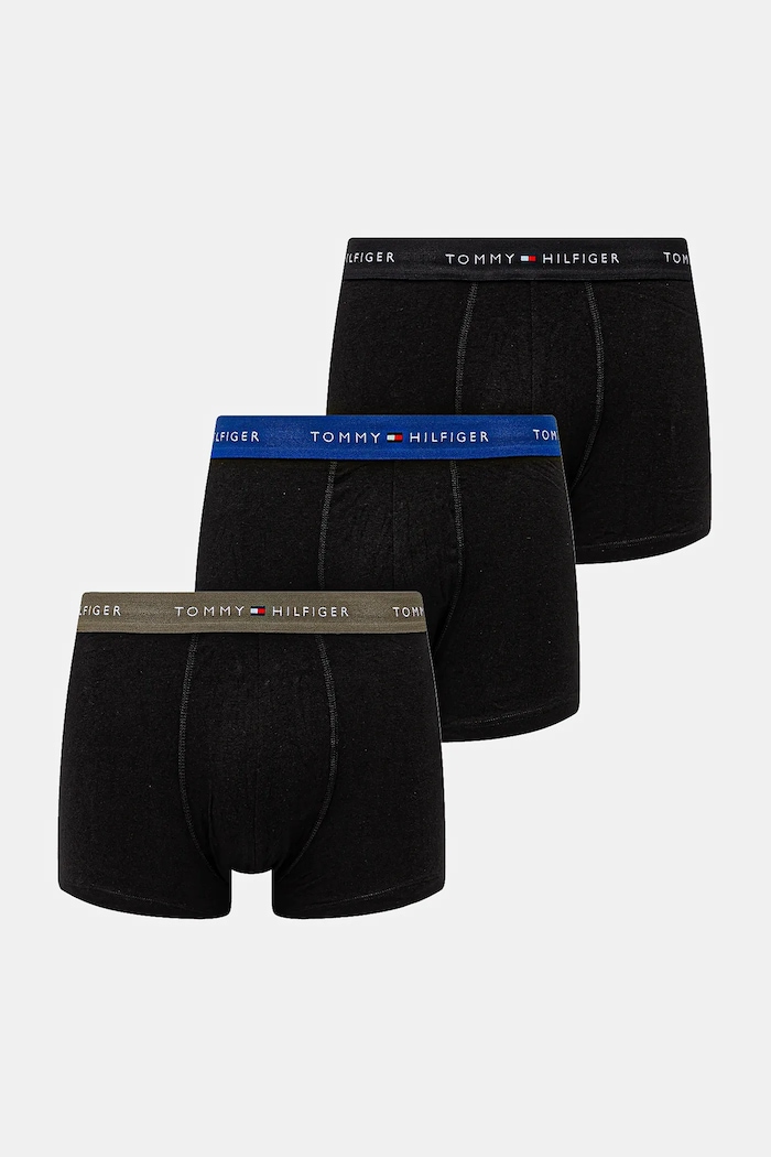 Bokserice Tommy Hilfiger 3-pack pletivo crna UM0UM02763.