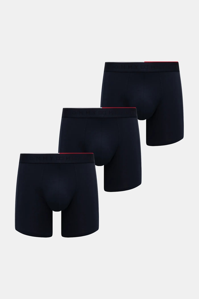 Μποξεράκια Tommy Hilfiger 3-pack εφαρμοστό σορτς μπόξερ σκούρο μπλε UM0UM03391