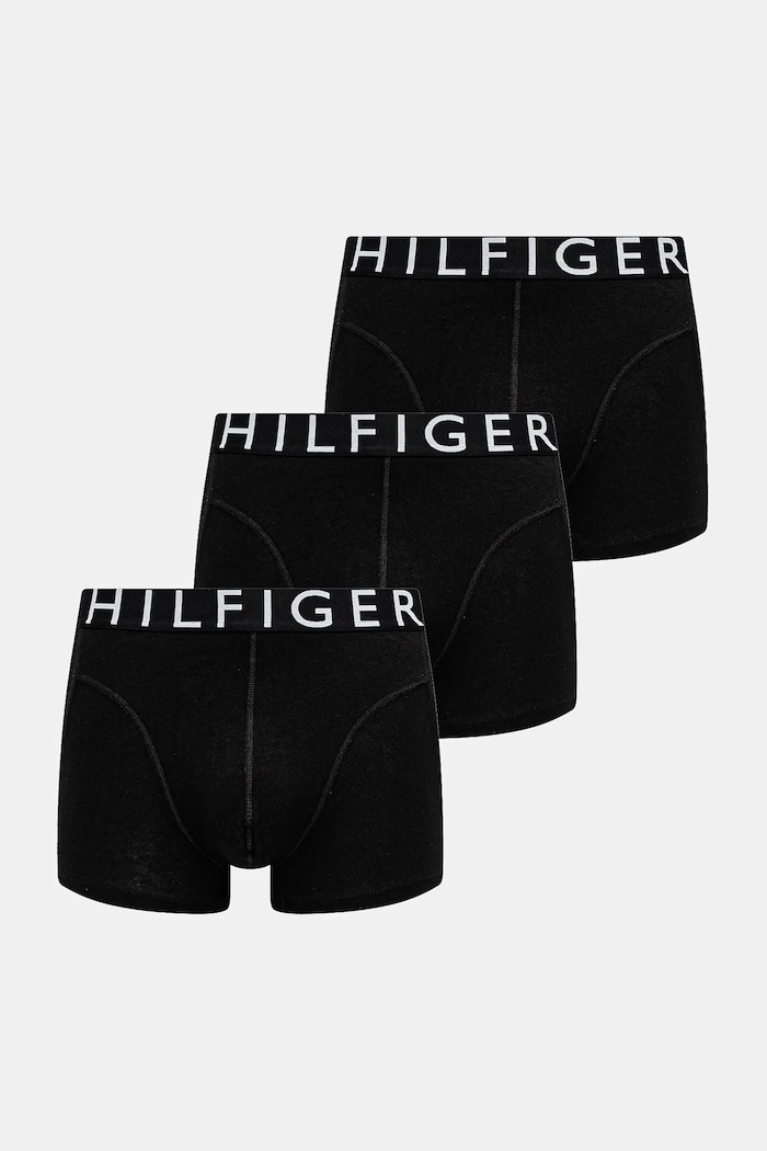 Boxerky Tommy Hilfiger 3-pak pletenina čierna UM0UM03464