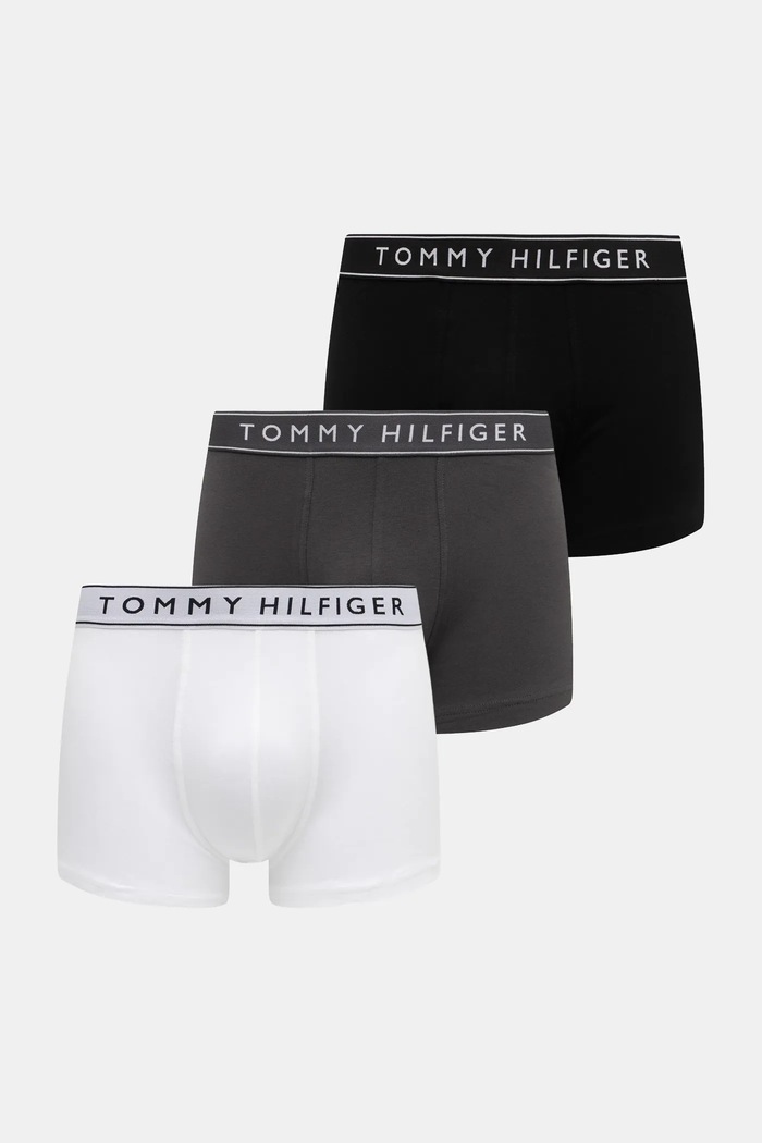 Boxerky Tommy Hilfiger 3-pack pletenina černá UM0UM03520