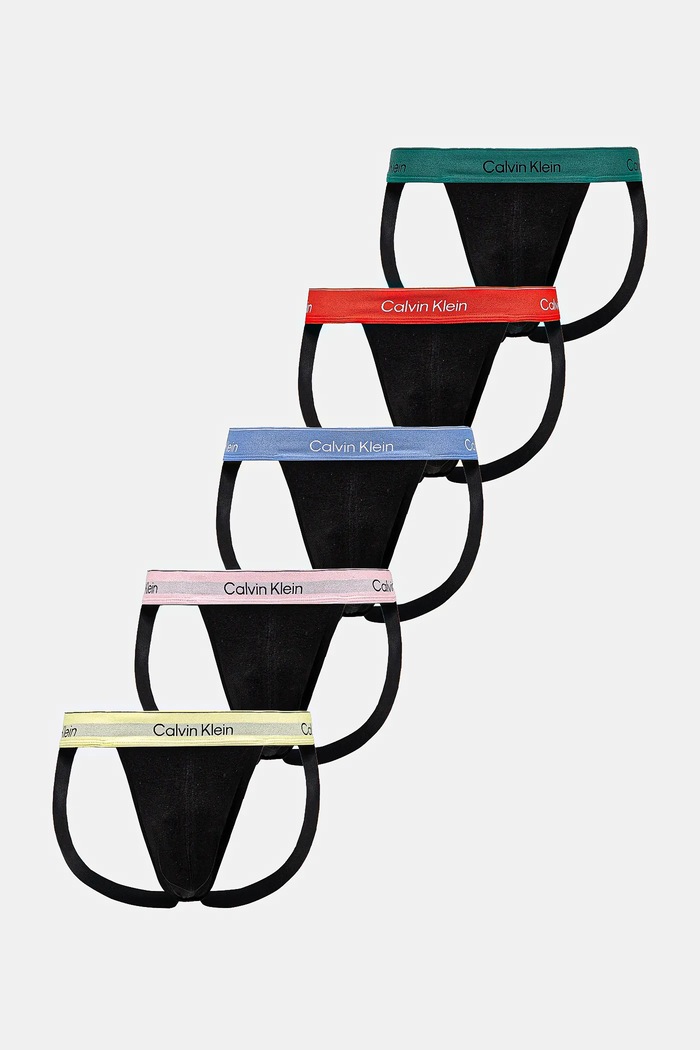 Calvin Klein Underwear jockstrap 5-pack dzianina czarny LV00NB4228