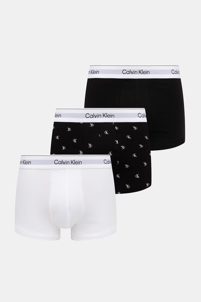 Calvin Klein Underwear oprijete boksarice moške paket 3 kosov bela LV00NB4389