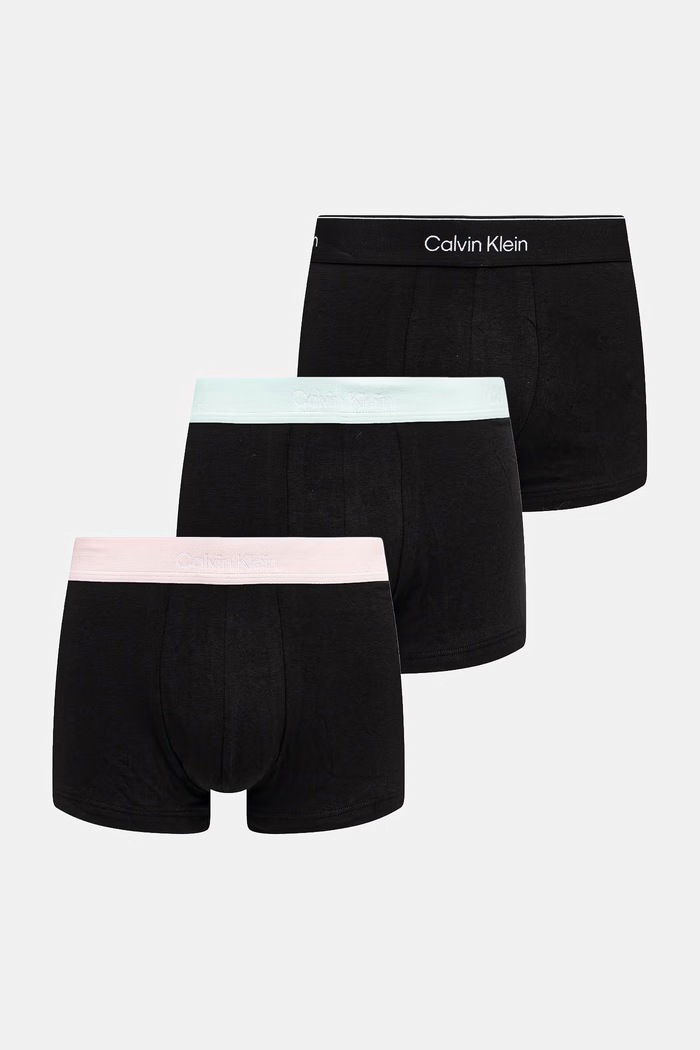 Calvin Klein Underwear oprijete boksarice moške paket 3 kosov črna LV00NB4389