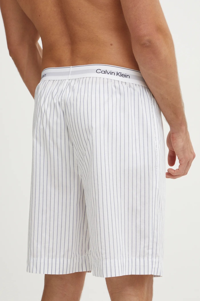Odzież Calvin Klein Underwear szorty piżamowe męskie bawełniane LV00NM2832 biały