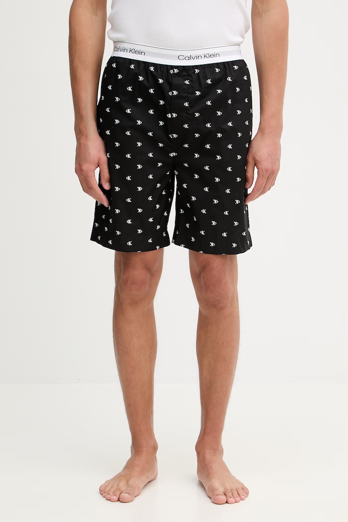 Calvin Klein Underwear szorty piżamowe męskie bawełniane czarny LV00NM2832