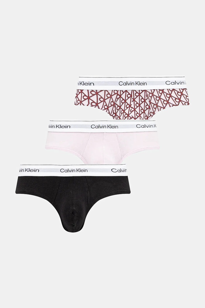 Calvin Klein Underwear slip gaće za muškarce od pamuka s elastanom 3-pack pletivo roza LV00NB4388