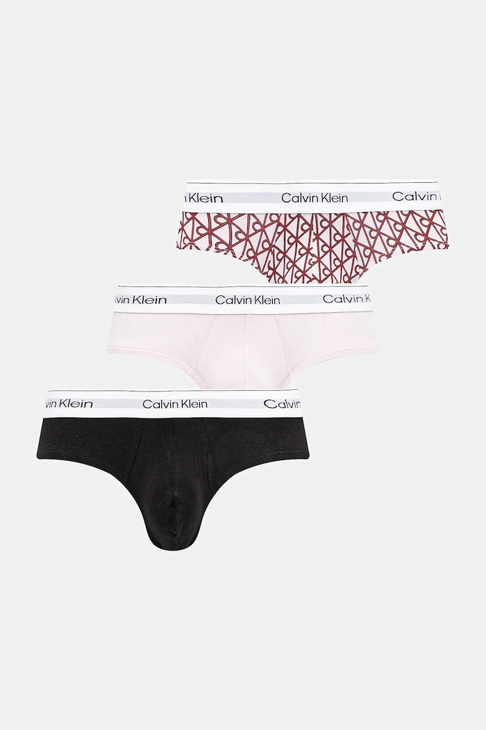 Calvin Klein Underwear slip gaće za muškarce od pamuka s elastanom 3-pack pletivo roza LV00NB4388
