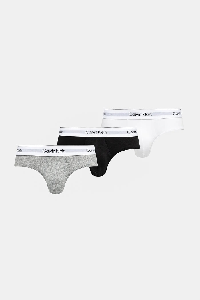Calvin Klein Underwear alsónadrág férfi pamut elasztánnal 3-as csomag sima szürke LV00NB4388
