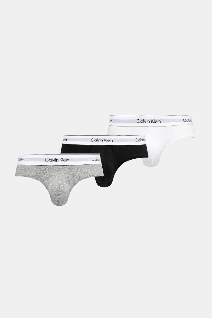 Calvin Klein Underwear alsónadrág férfi pamut elasztánnal 3-as csomag sima szürke LV00NB4388