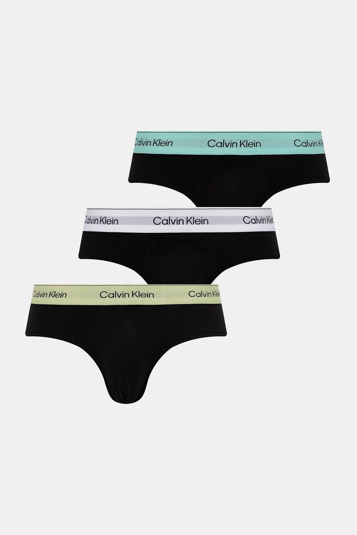 Calvin Klein Underwear slipy pánské bavlněné s elastanem 3-pack pletenina černá LV00NB4388