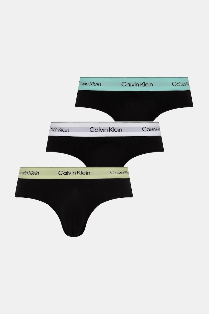 Calvin Klein Underwear slipy pánské bavlněné s elastanem 3-pack pletenina černá LV00NB4388