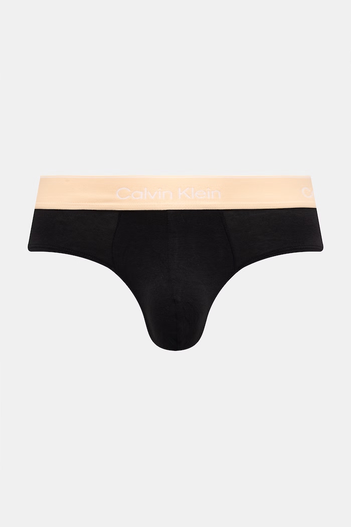 Odzież Calvin Klein Underwear slipy męskie bawełniane z elastanem 3-pack LV00NB4388 czarny