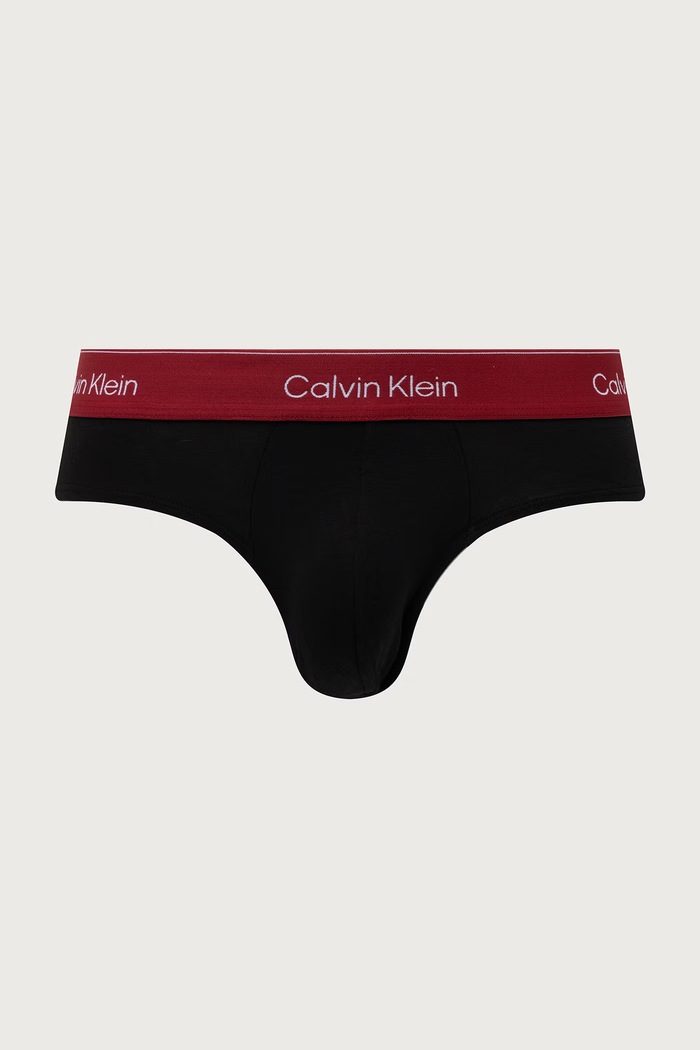 Odzież Calvin Klein Underwear Slipy męskie bawełniane z elastanem 3-pack LV00NB4388 czarny