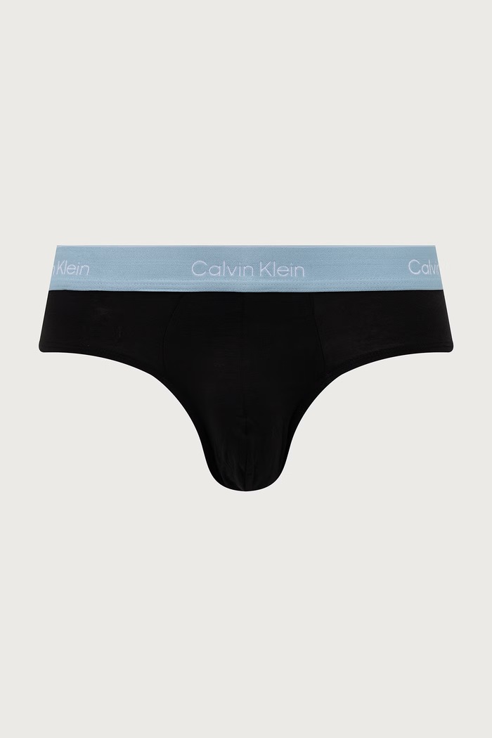 Slipy męskie bawełniane z elastanem 3-pack Calvin Klein Underwear LV00NB4388 czarny