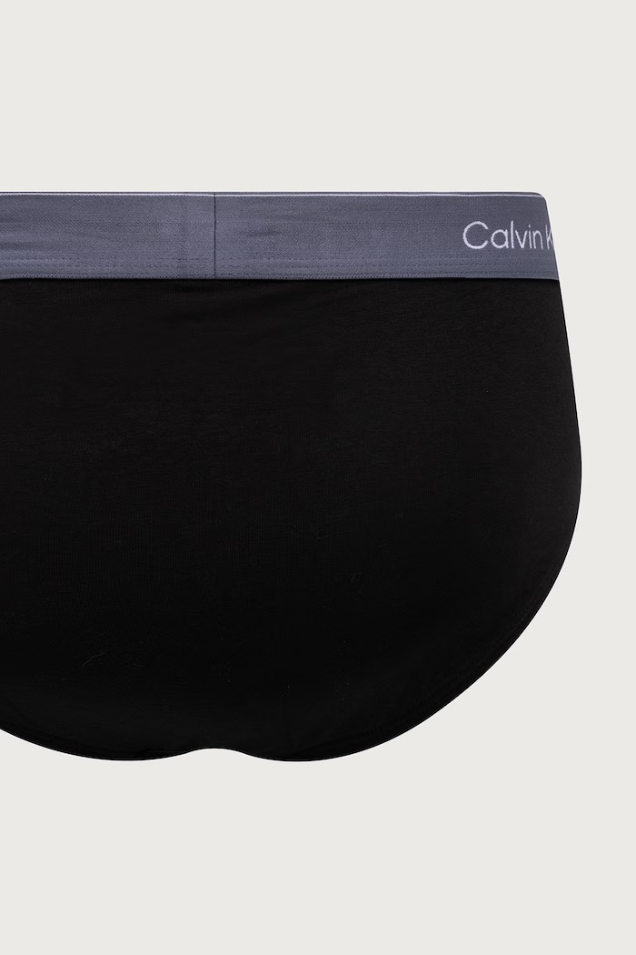Slipy męskie bawełniane z elastanem 3-pack Calvin Klein Underwear czarny LV00NB4388