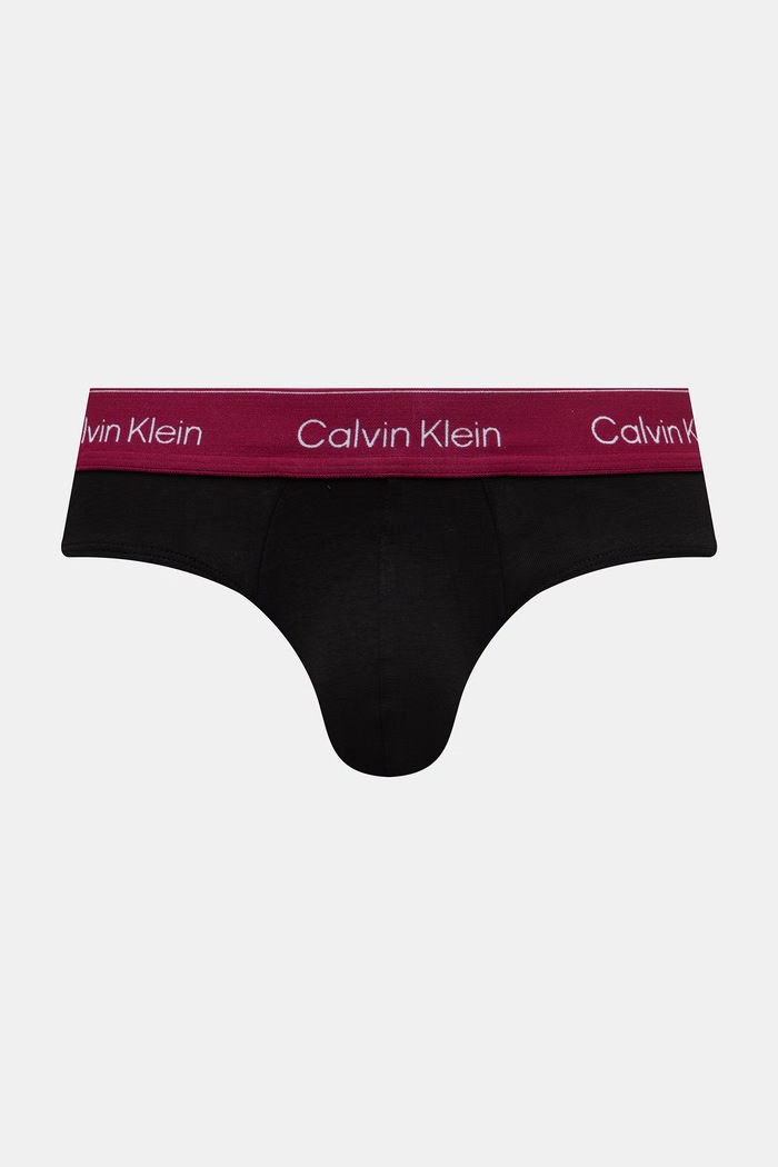 Calvin Klein Underwear слипове мъжки от памук с еластан 3 броя LV00NB4388 черен AA00