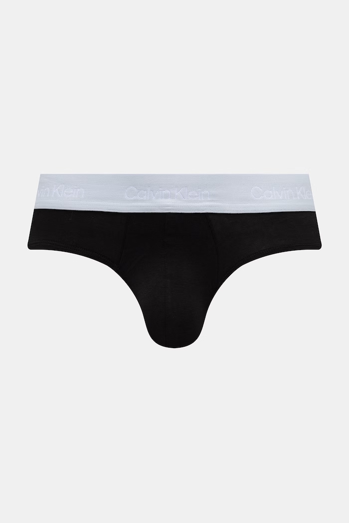 Calvin Klein Underwear слипове мъжки от памук с еластан 3 броя черен LV00NB4388
