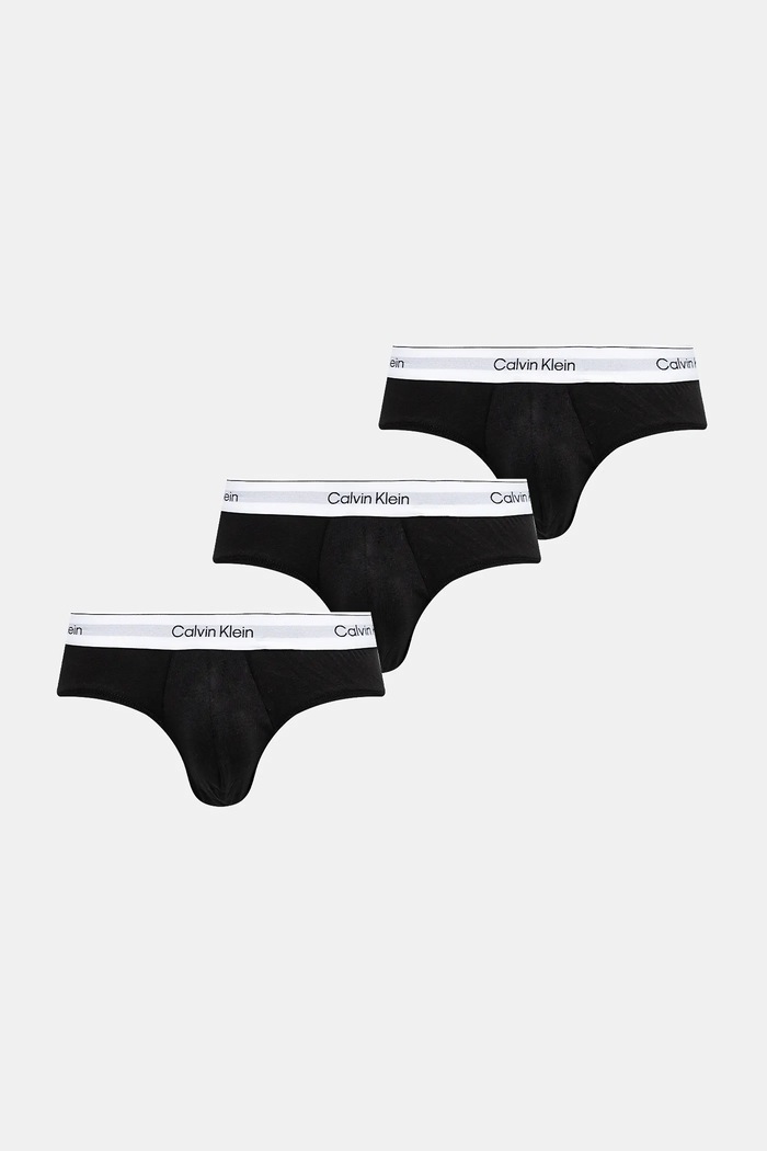 Calvin Klein Underwear σλιπ ανδρικά βαμβάκι με ελαστάν 3-pack πλεκτό ύφασμα μαύρο LV00NB4388