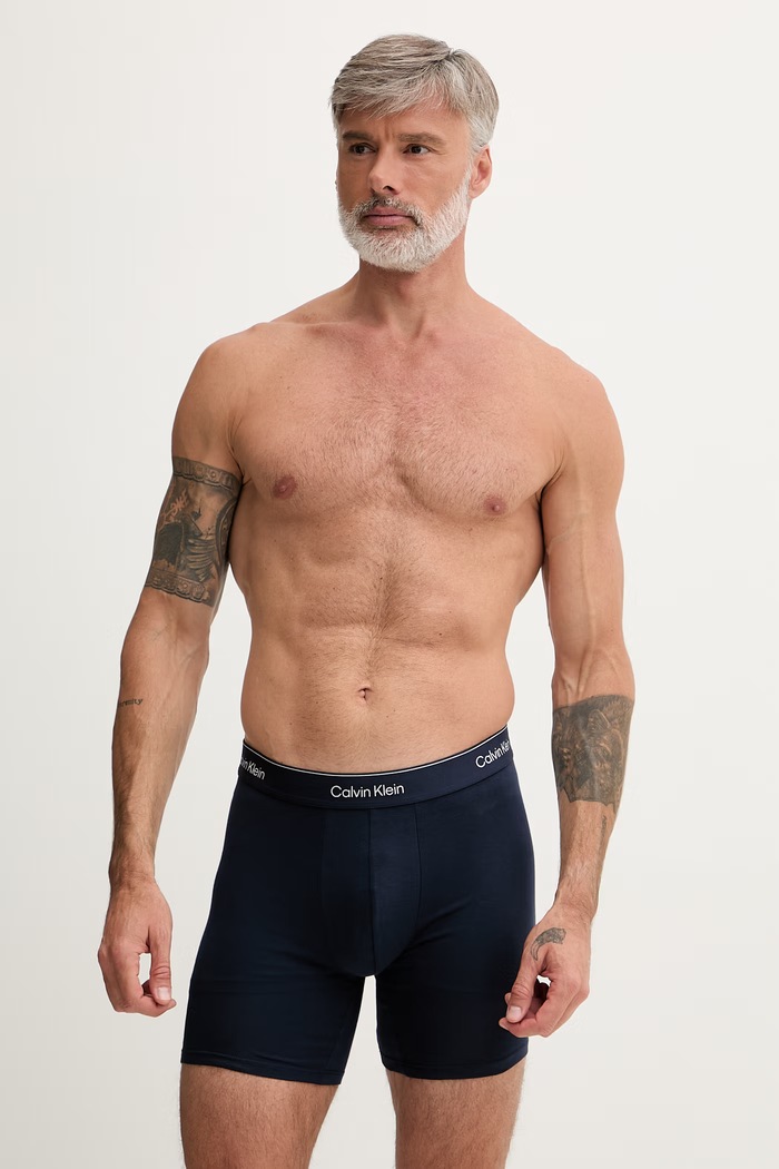 Calvin Klein Underwear boxeralsó férfi pamuttal 3-as csomag türkiz LV00NB4394