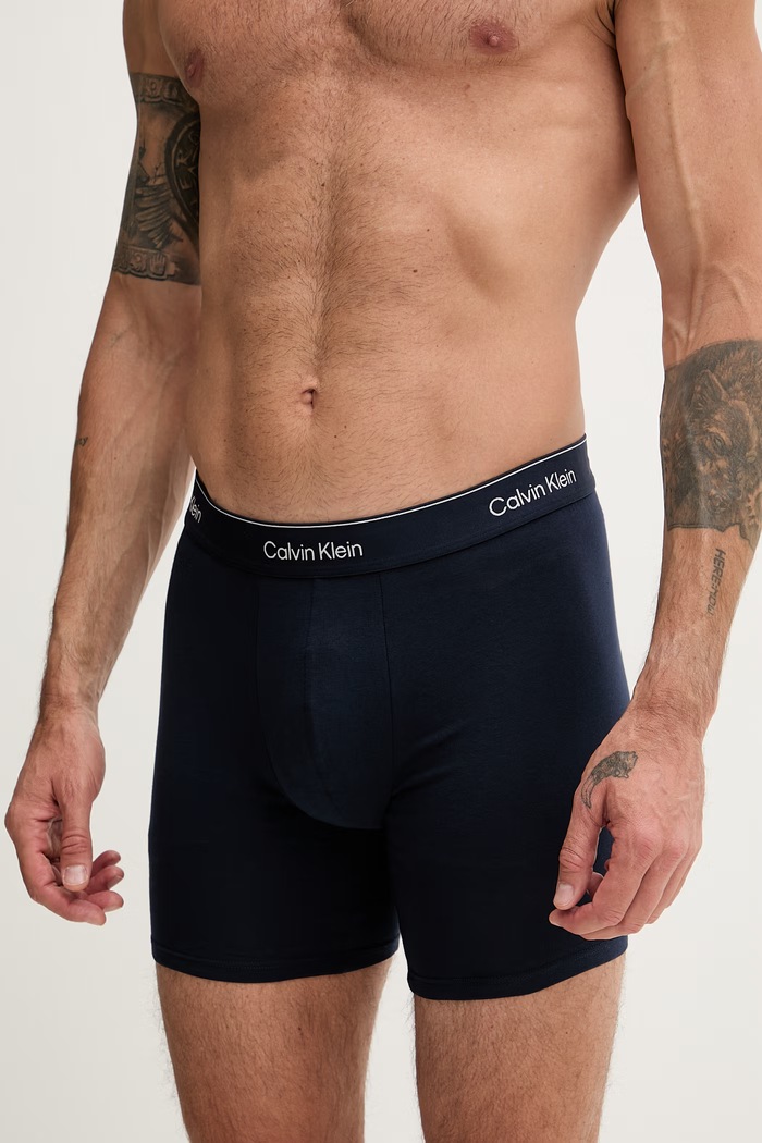 Calvin Klein Underwear boxeralsó férfi pamuttal 3-as csomag LV00NB4394 türkiz AA00
