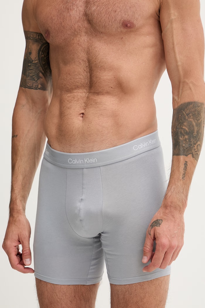 Calvin Klein Underwear boxeralsó férfi pamuttal 3-as csomag türkiz LV00NB4394