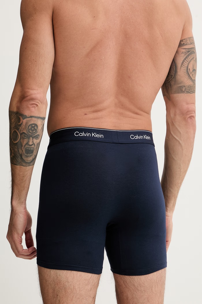 Calvin Klein Underwear boxeralsó férfi pamuttal 3-as csomag LV00NB4394 türkiz