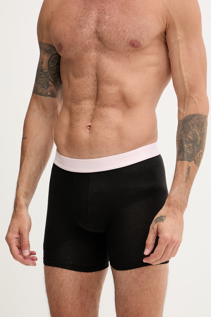 Calvin Klein Underwear boxeralsó férfi pamuttal 3-as csomag LV00NB4394 fekete AA00