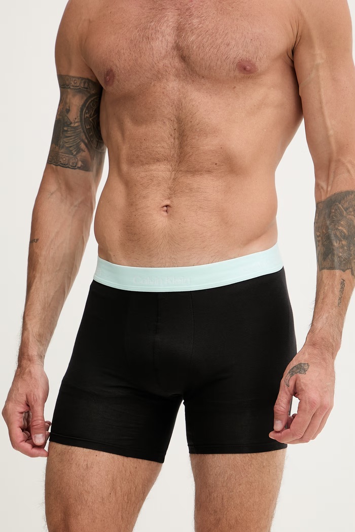 Calvin Klein Underwear boxeralsó férfi pamuttal 3-as csomag fekete LV00NB4394