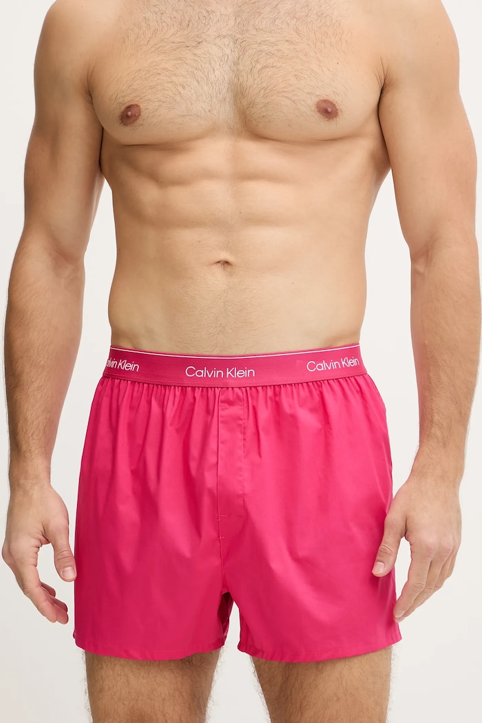 Calvin Klein Underwear φαρδιά μποξεράκια ανδρικά βαμβάκι με ελαστάν 3-pack LV00NB4267 λευκό AA00