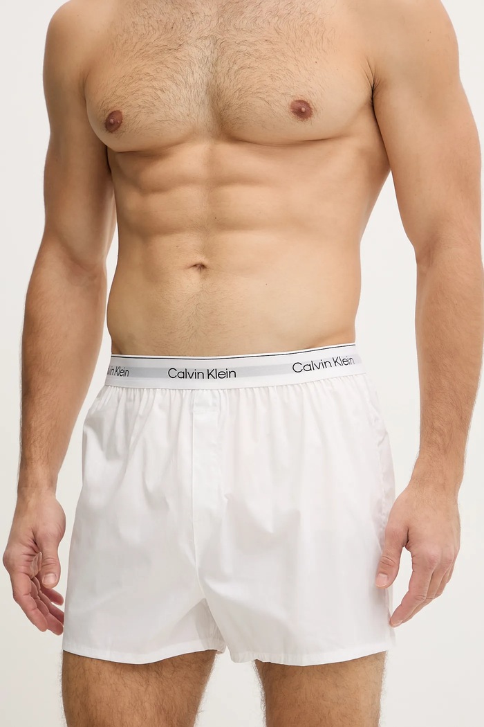 Calvin Klein Underwear φαρδιά μποξεράκια ανδρικά βαμβάκι με ελαστάν 3-pack λευκό LV00NB4267