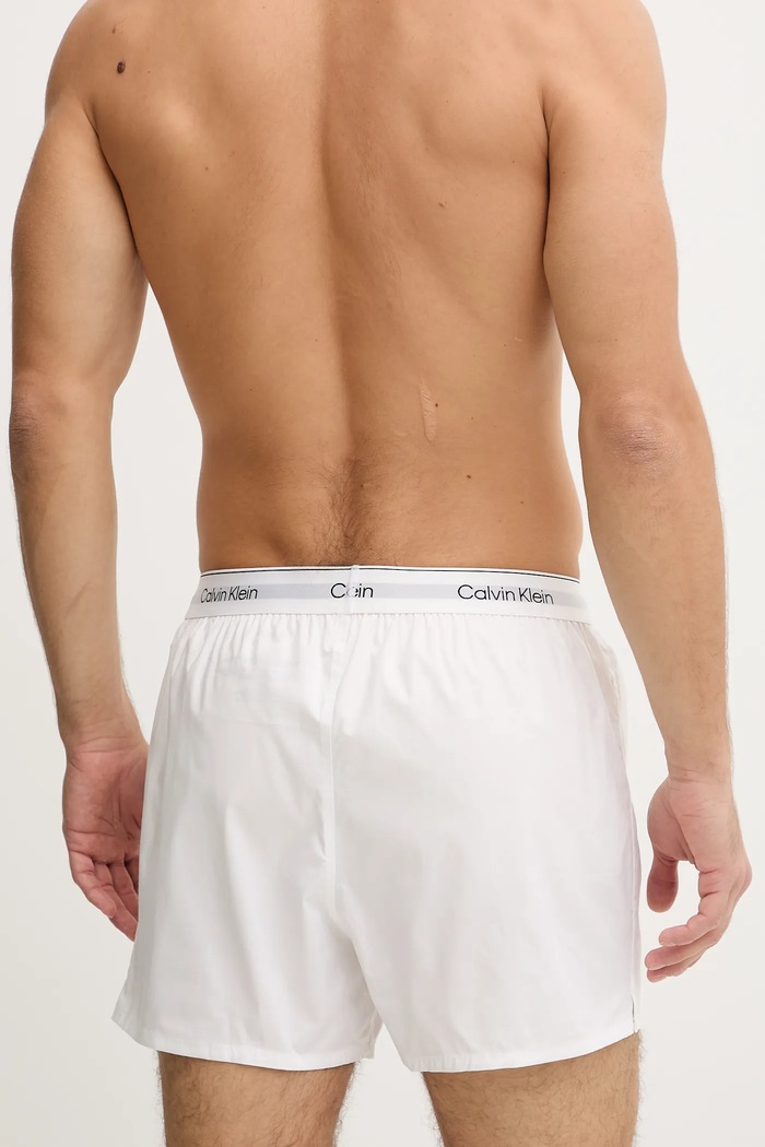 Calvin Klein Underwear φαρδιά μποξεράκια ανδρικά βαμβάκι με ελαστάν 3-pack LV00NB4267 λευκό