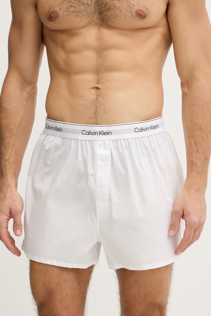 Calvin Klein Underwear laza boxeralsó férfi pamut elasztánnal 3-as csomag LV00NB4267 fehér AA00