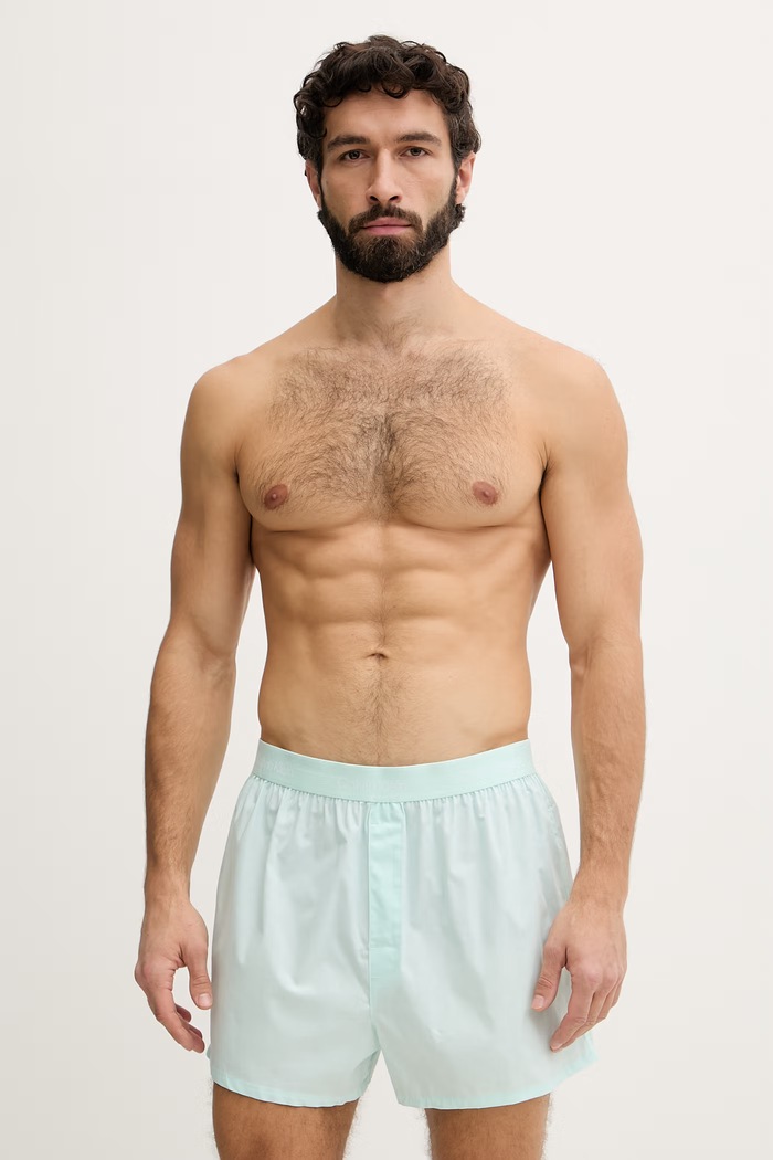 Calvin Klein Underwear laza boxeralsó férfi pamut elasztánnal 3-as csomag türkiz LV00NB4267