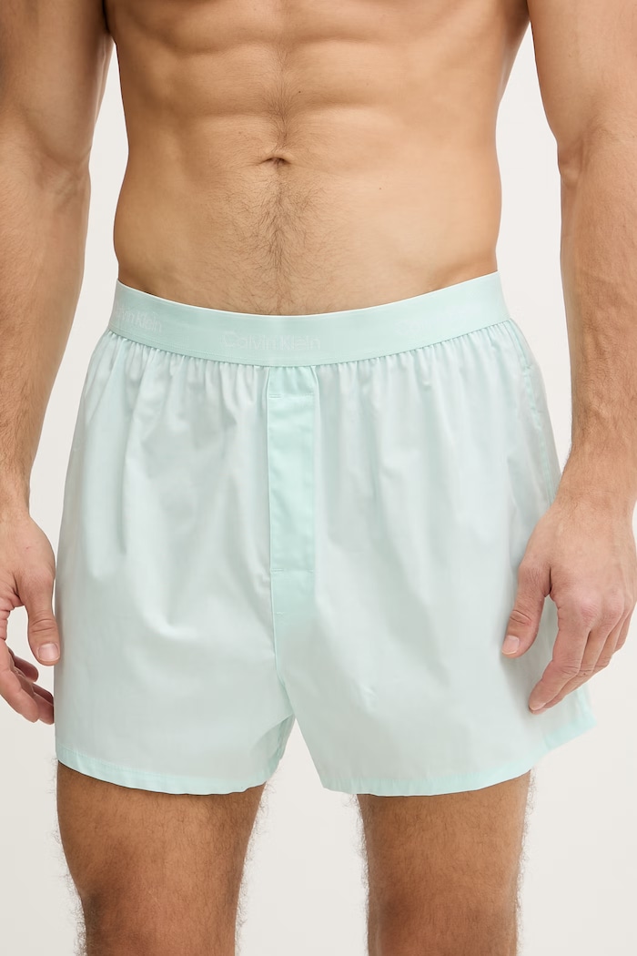 Calvin Klein Underwear laza boxeralsó férfi pamut elasztánnal 3-as csomag LV00NB4267 türkiz AA00