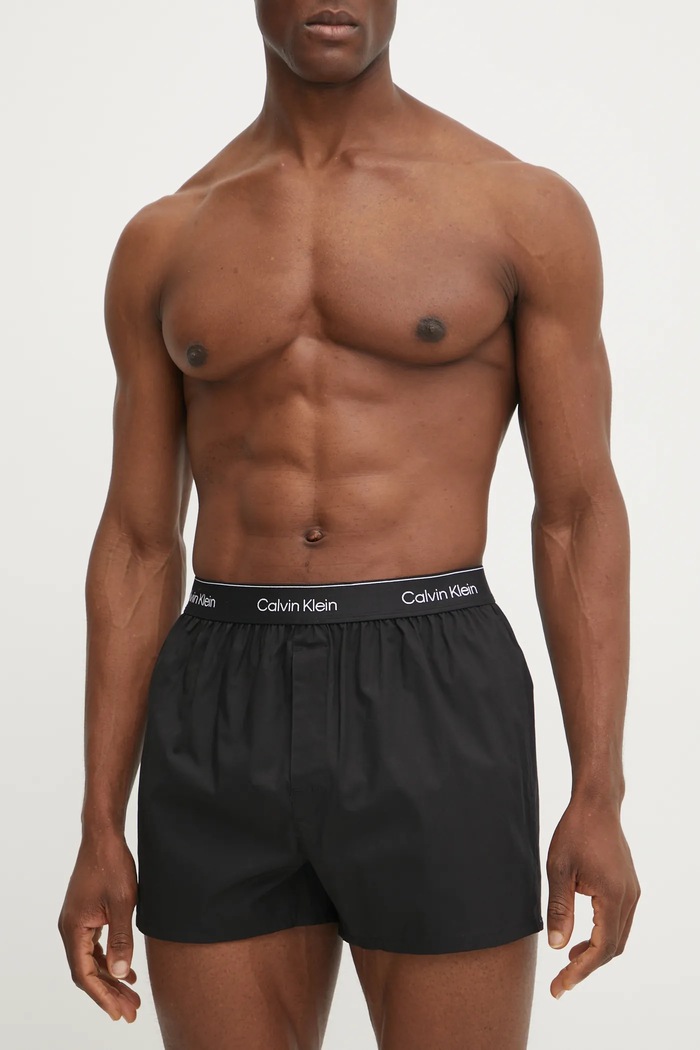 Calvin Klein Underwear φαρδιά μποξεράκια ανδρικά βαμβάκι με ελαστάν 3-pack LV00NB4267 μπλε AA00