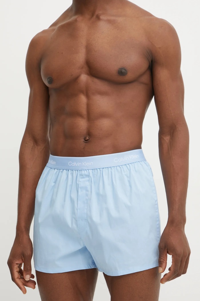 Calvin Klein Underwear φαρδιά μποξεράκια ανδρικά βαμβάκι με ελαστάν 3-pack μπλε LV00NB4267