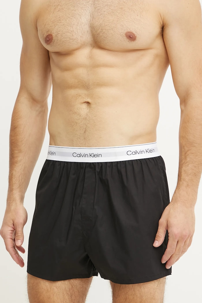 Calvin Klein Underwear Φαρδιά μποξεράκια ανδρικά βαμβάκι με ελαστάν 3-pack LV00NB4267 γκρί AA00