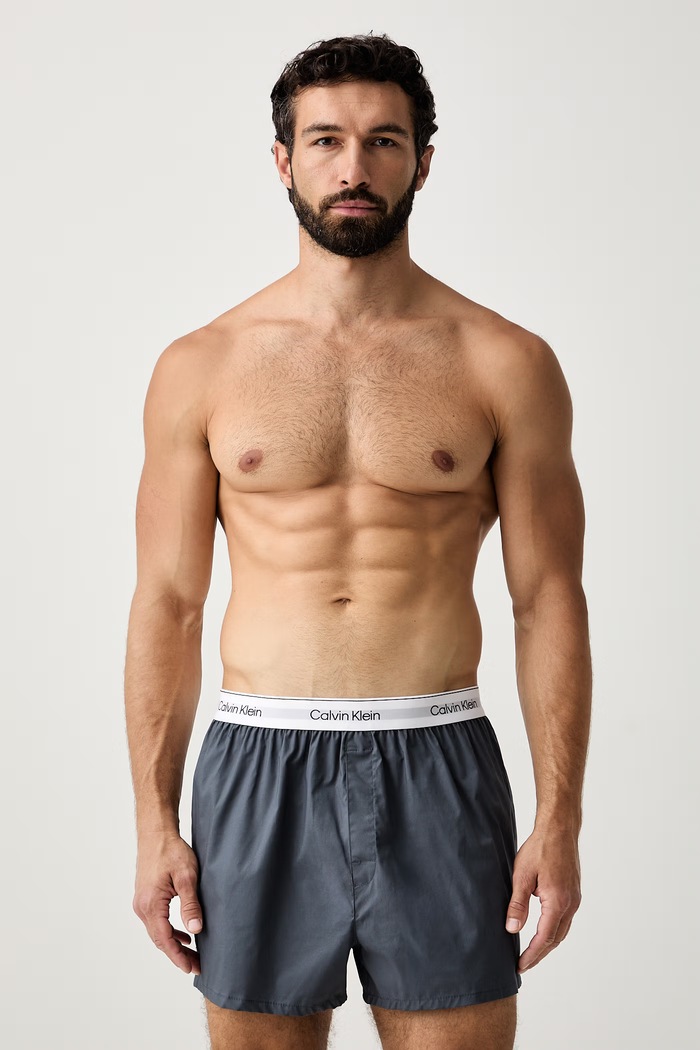 Calvin Klein Underwear bokserki luźne męskie bawełniane z elastanem 3-pack szary LV00NB4267