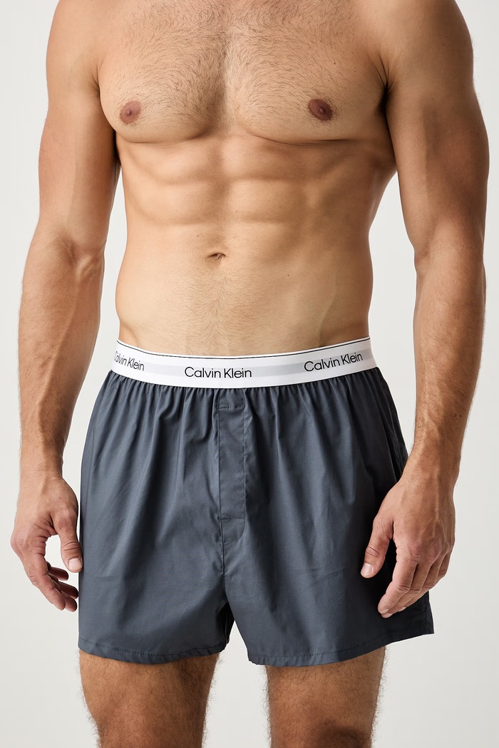 Calvin Klein Underwear bokserki luźne męskie bawełniane z elastanem 3-pack LV00NB4267 szary AA00