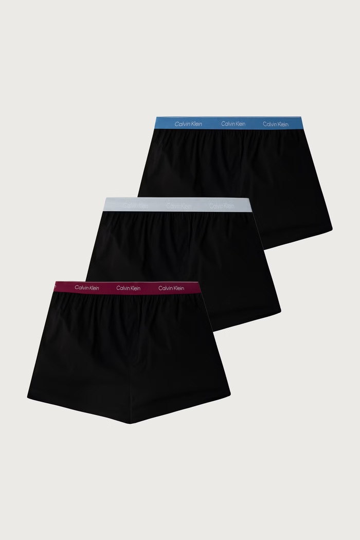 Calvin Klein Underwear Bokserki luźne męskie bawełniane z elastanem 3-pack czarny LV00NB4267