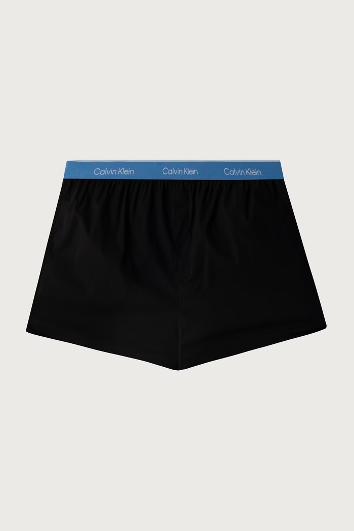 Bokserki luźne męskie bawełniane z elastanem 3-pack Calvin Klein Underwear LV00NB4267 czarny
