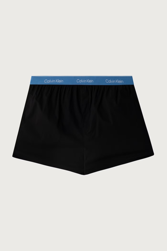 Bokserki luźne męskie bawełniane z elastanem 3-pack Calvin Klein Underwear LV00NB4267 czarny
