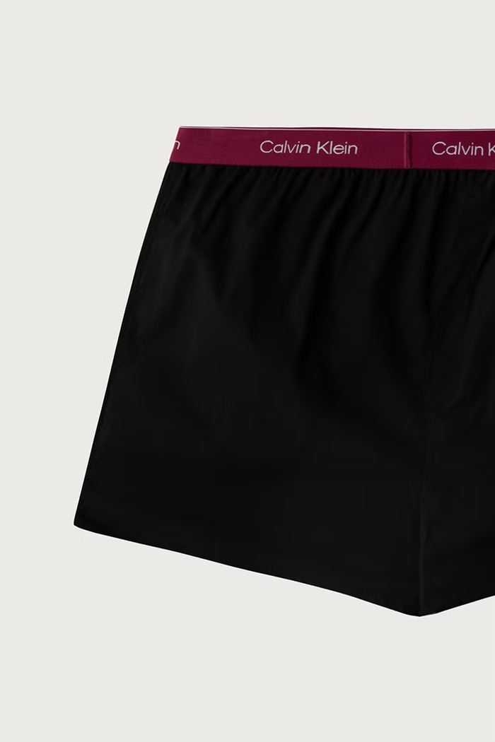 Bokserki luźne męskie bawełniane z elastanem 3-pack Calvin Klein Underwear czarny LV00NB4267