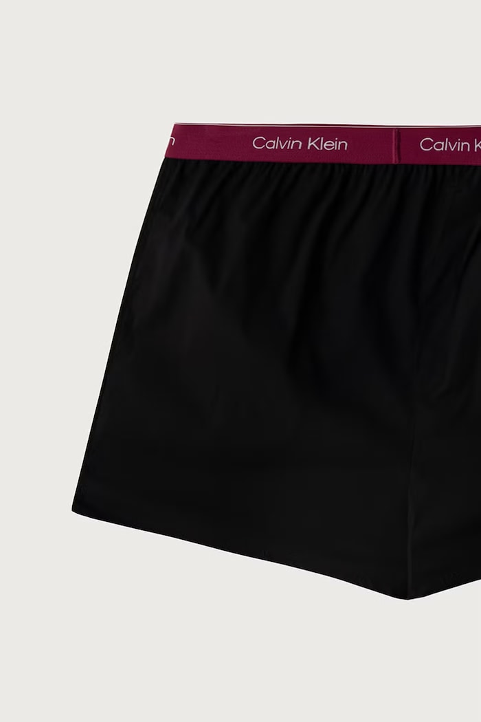 Bokserki luźne męskie bawełniane z elastanem 3-pack Calvin Klein Underwear czarny LV00NB4267