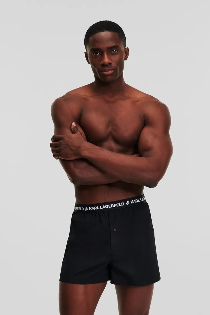Bavlněné boxerky Karl Lagerfeld 3-pack A1M47116 černá AA00