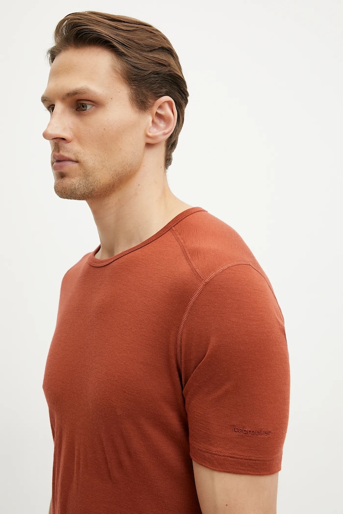 Icebreaker tricou funcțional Merino 200 Oasis portocaliu IB1045090BA1