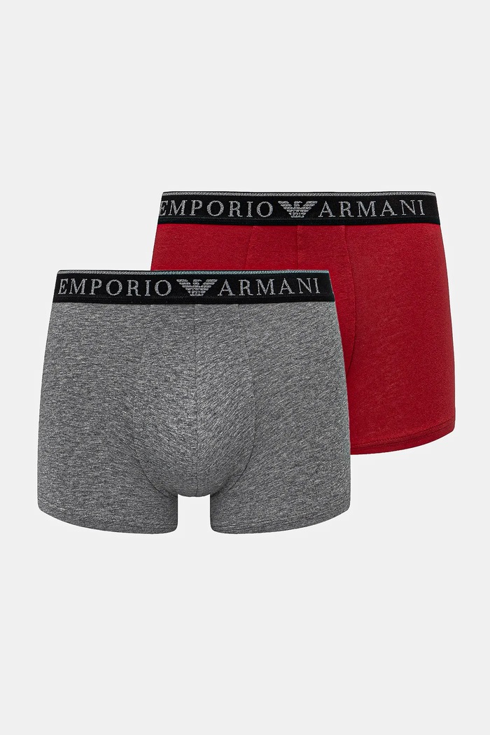Bokserice Emporio Armani Underwear 2-pack pletivo siva EM000252.AF10776