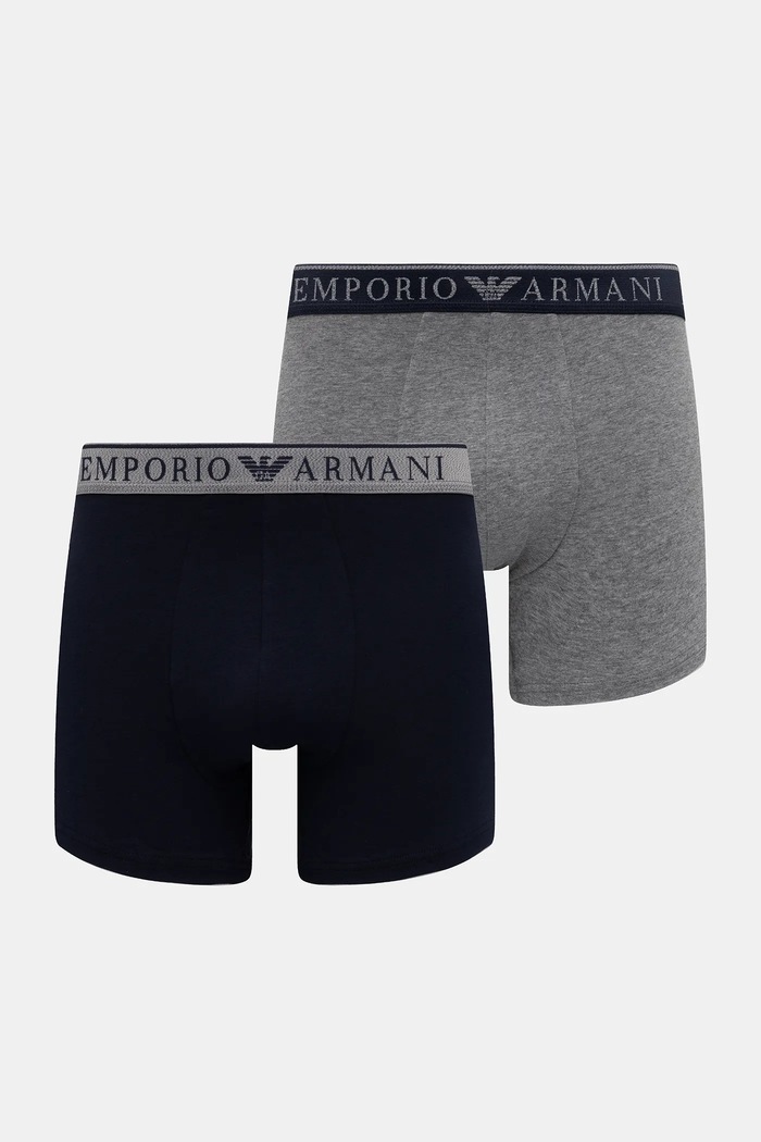 Boxerky Emporio Armani Underwear 2-pak sivá EM000252.AF10776